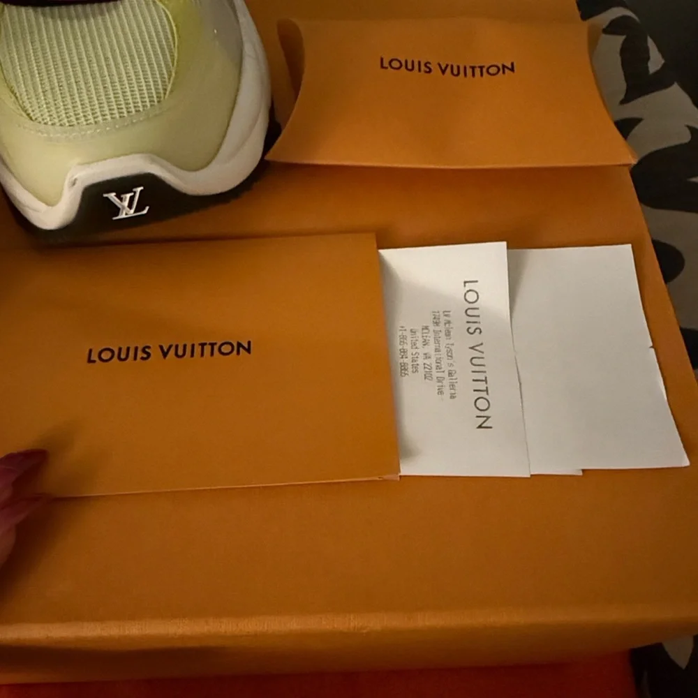 Louis Vuitton Sneakers in White and Yellow - Picture 2 of 6